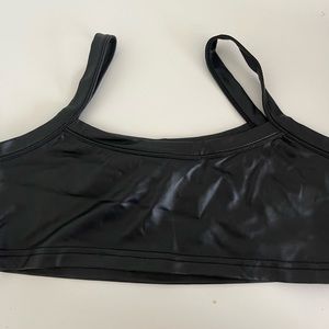 Leather crop top